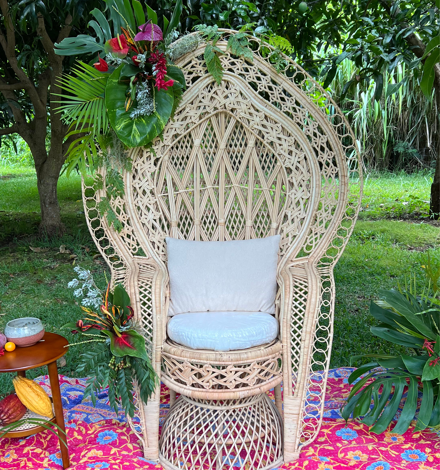 Rattan Peacock Chair Rental